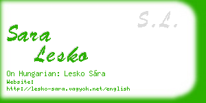 sara lesko business card