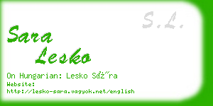sara lesko business card